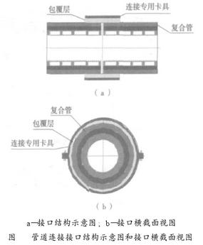 管道連接接口結(jié)構(gòu)示意圖和接口橫截面視圖